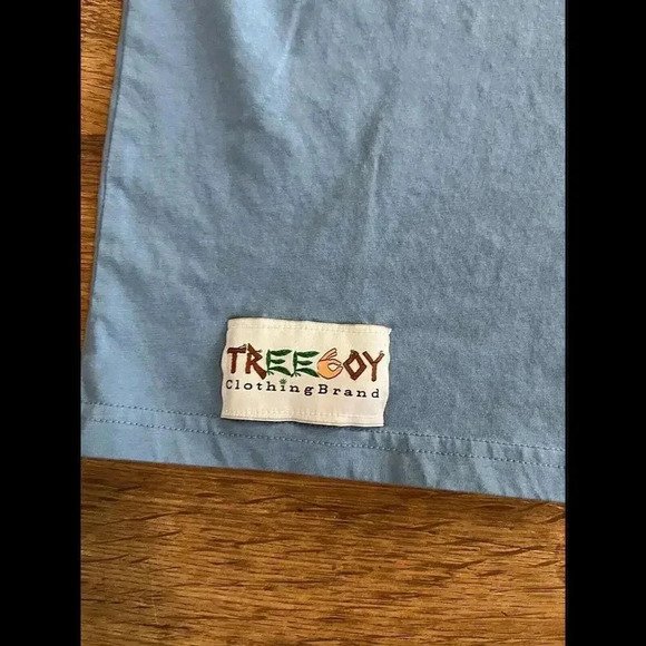 Mens Large Blue Tree Boy T Shirt - Picture 3 of 5